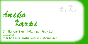 aniko karpi business card